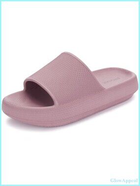 Cushioned Thick Sole EVA Pillow Slippers Open Toe Recovery Slides